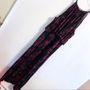 Torrid Size 3 Black & Pink Floral Maxi Dress 3XL